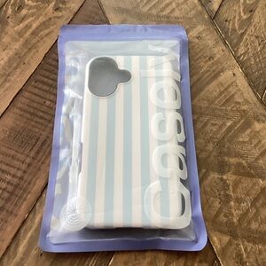 Blue and White Striped IPhone 17 Case
